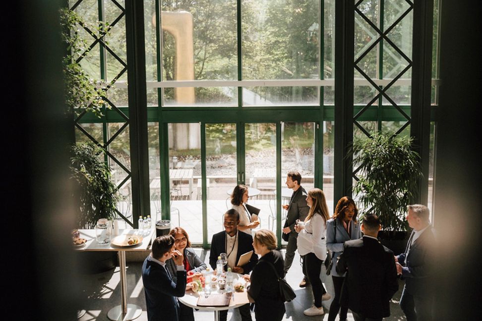 Conversations at a business event