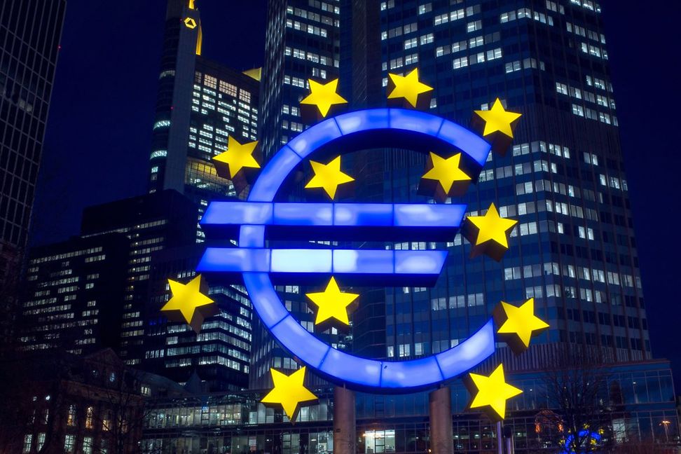 ECB sign at night