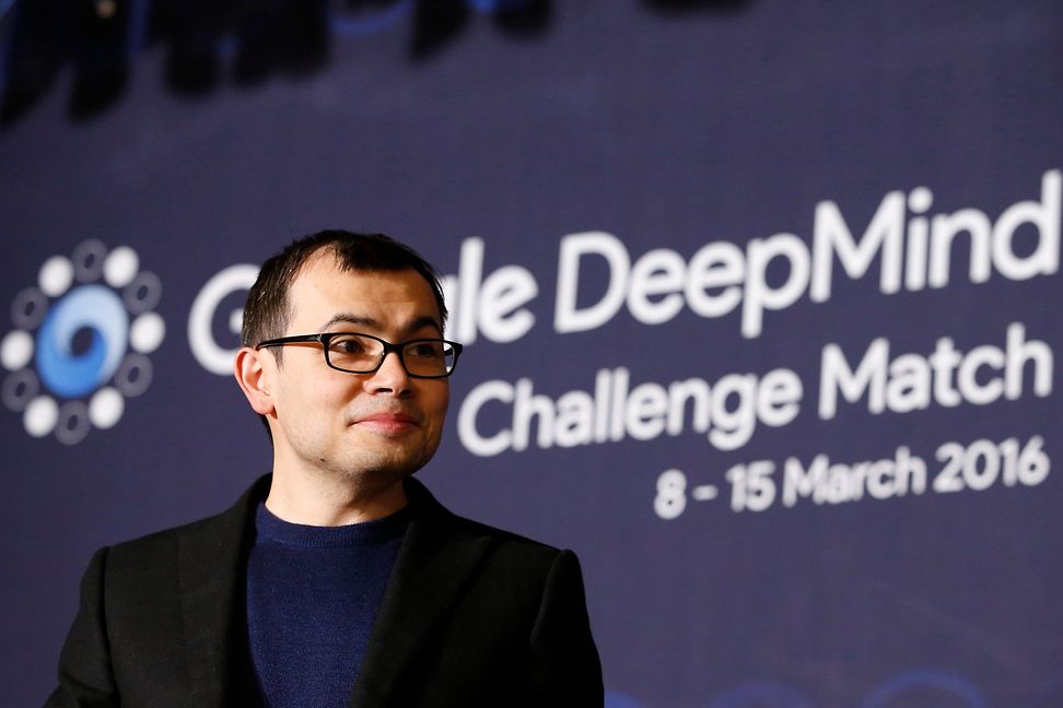 Demis Hassabis 2016 am Go-Match