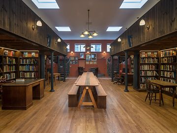 A bench in the Library of Mistakes