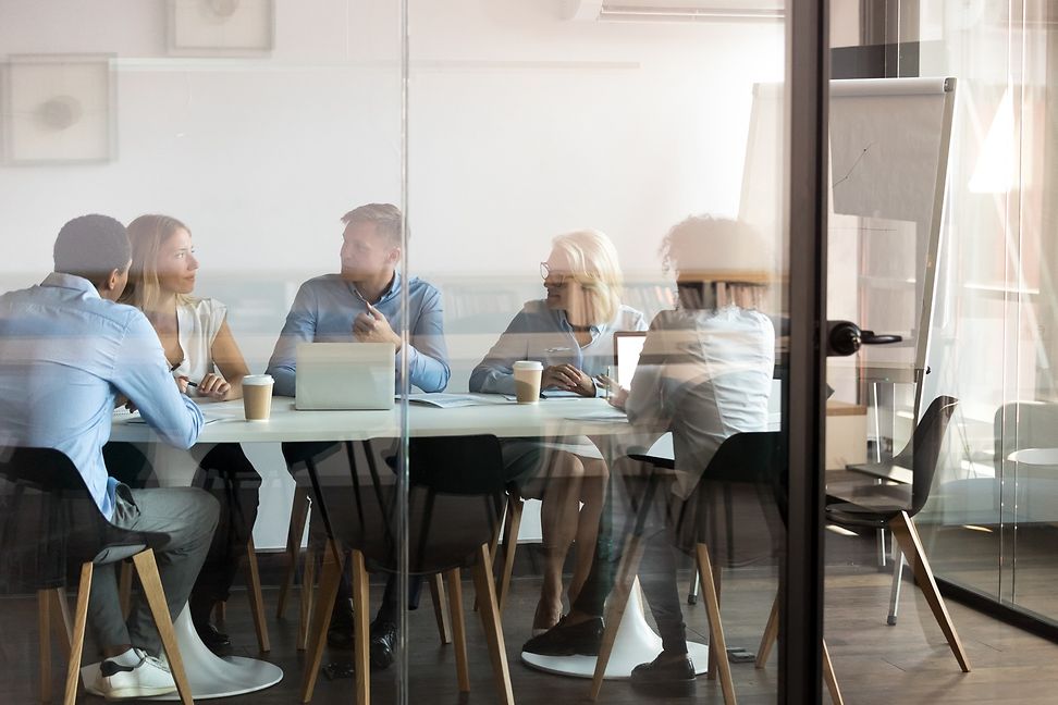 People during a business meeting