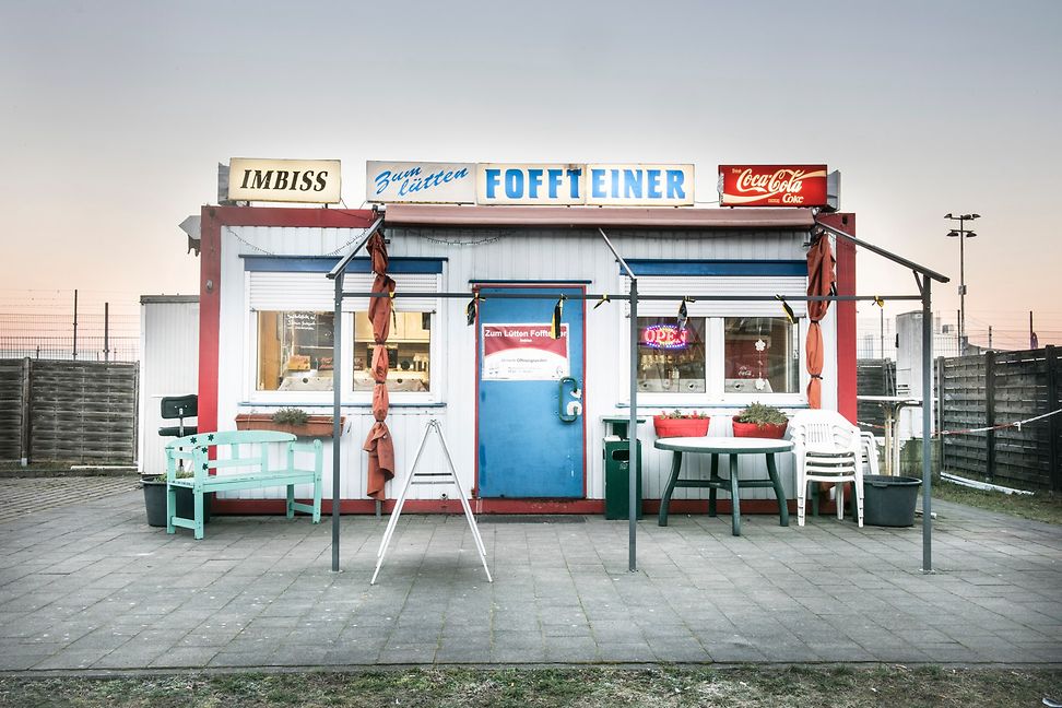 Typical harbour imbiss stand in Hamburg