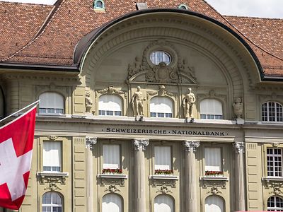 SNB with Swiss flag