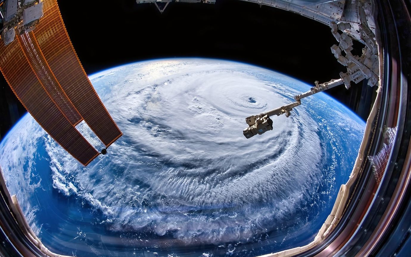 Satellite image of a hurricane 