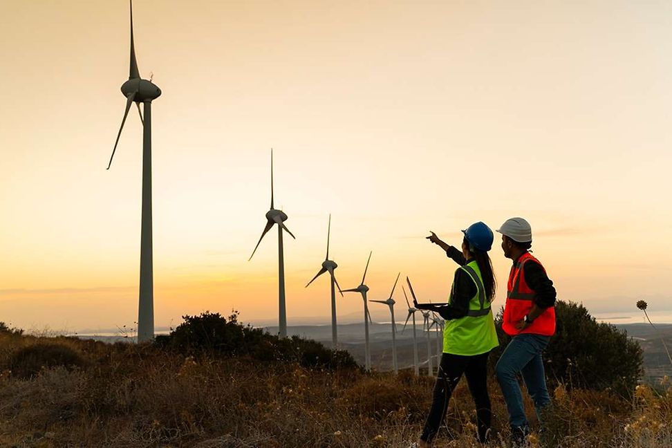 Windmill workers